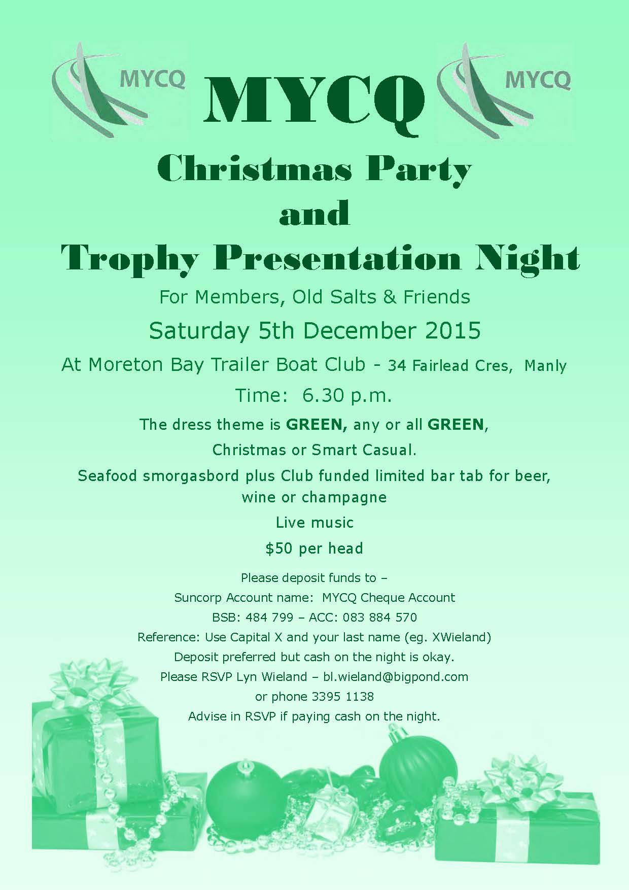 2015 Trophy Presentation and Xmas Party